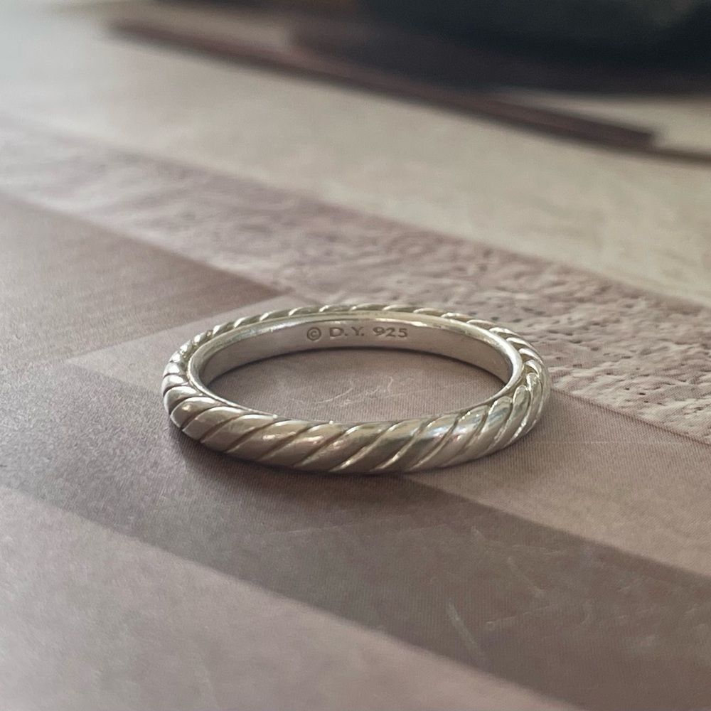 David Yurman cable stack ring, size 7.